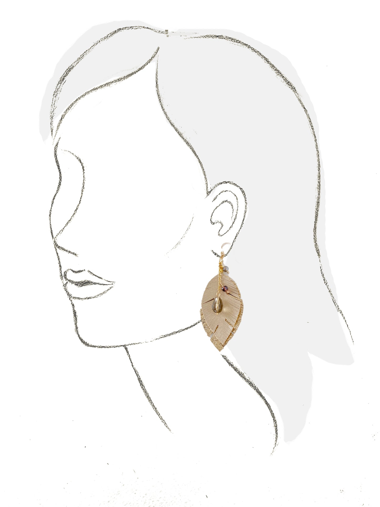 Aretes Platino Oro