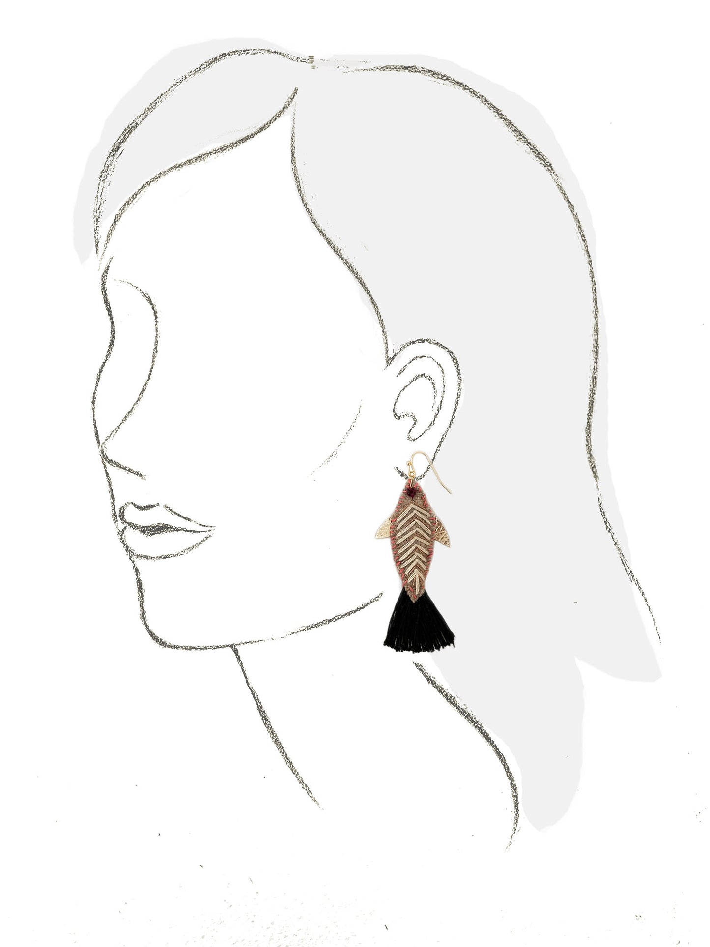 Aretes Pez Nero