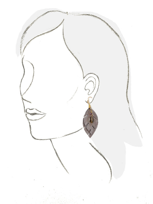 Aretes Platino Gris